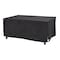 Modern Leisure Black Diamond Patio Ottoman/Coffee Table/Fire Pit Cover, Waterproof, 48in. Lx25in. Wx18in. H, Black 3088 - alternate 1